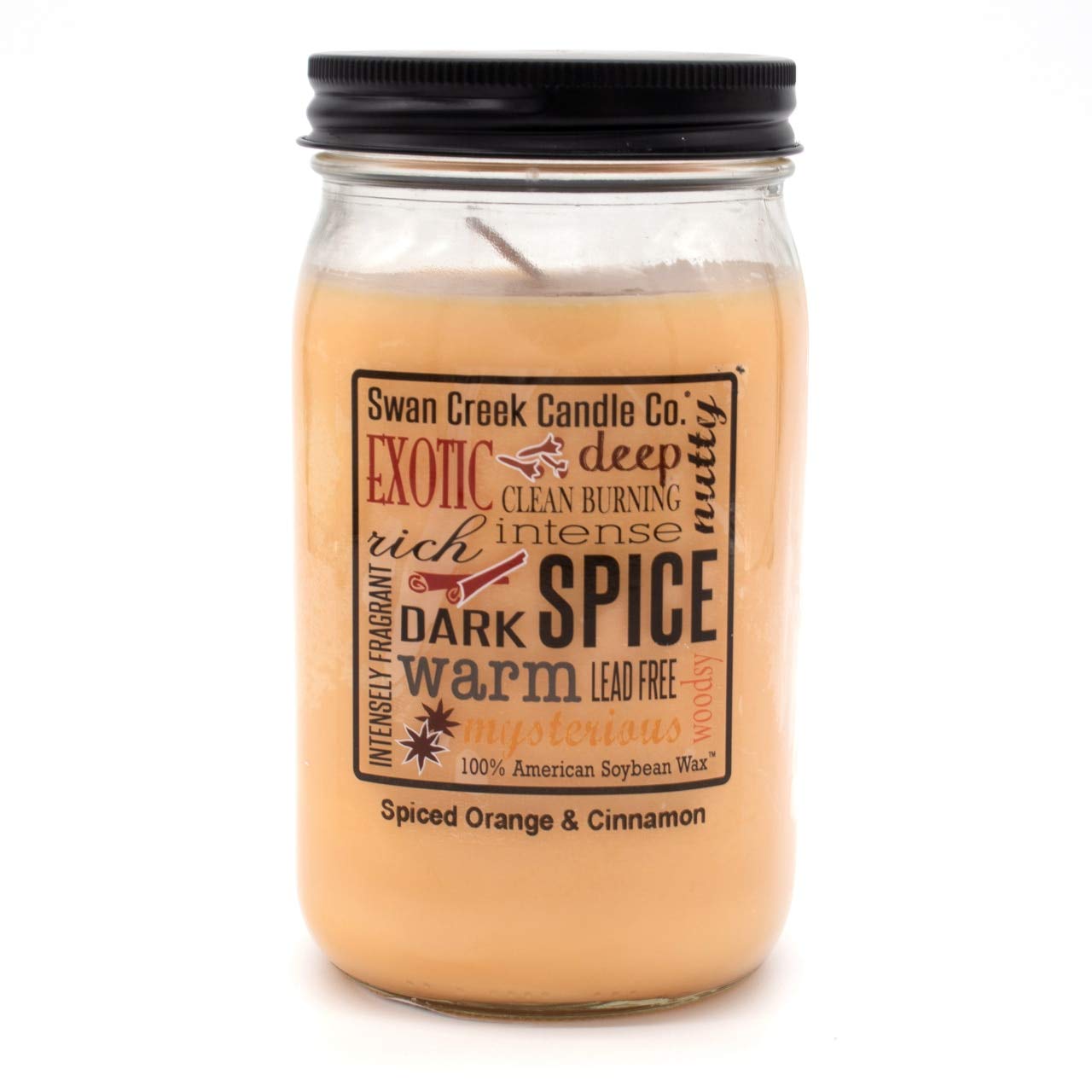 Swan Creek Pantry Jar Candle- Spiced Orange& Cinnamon (Large 24oz)