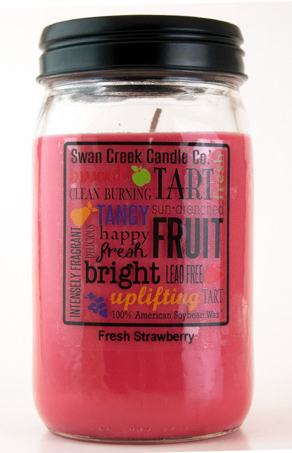 Swan Creek Pantry Jar Candle - Fresh Strawberry (Medium 12oz)