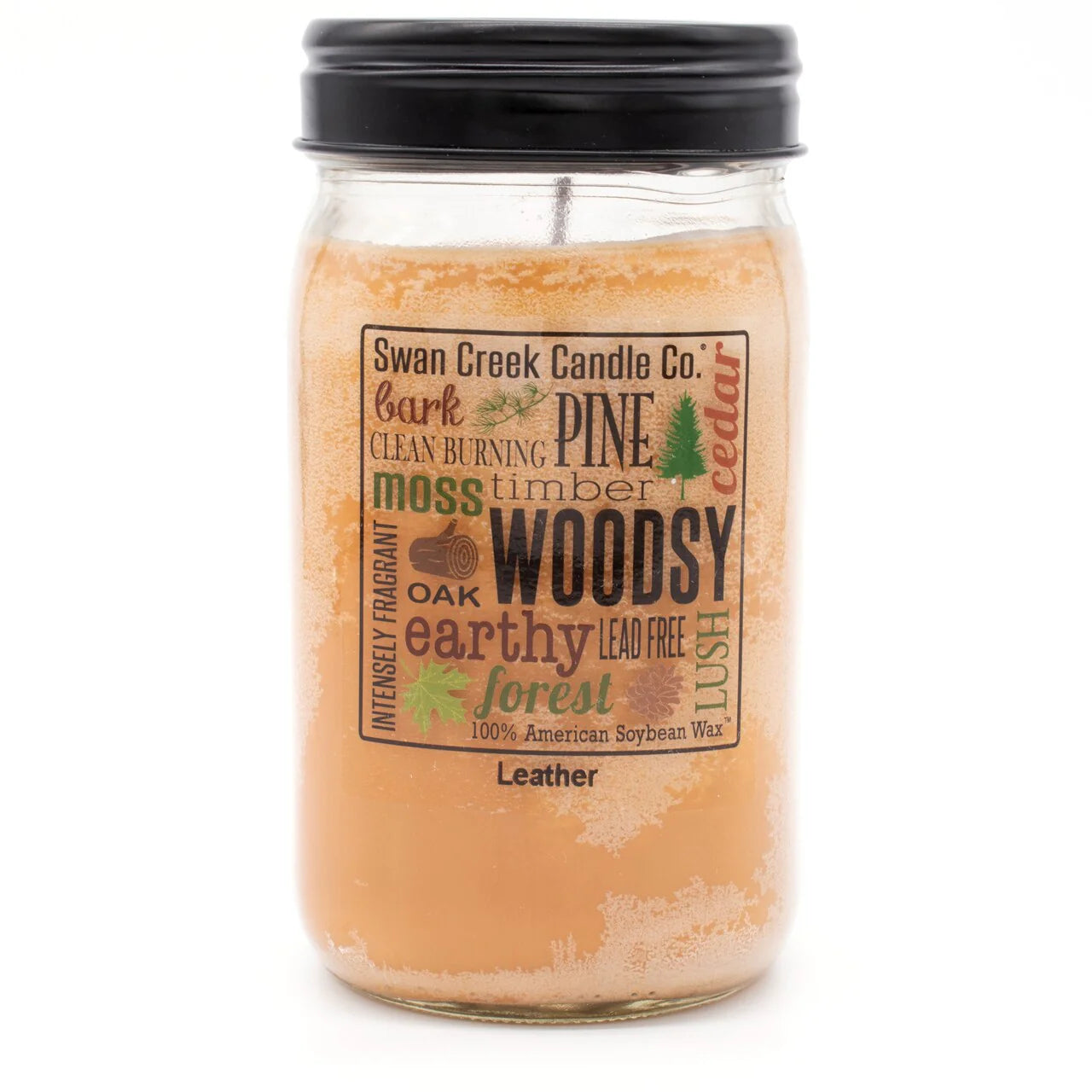 Swan Creek Pantry Jar Candle - Leather (Large 24oz)