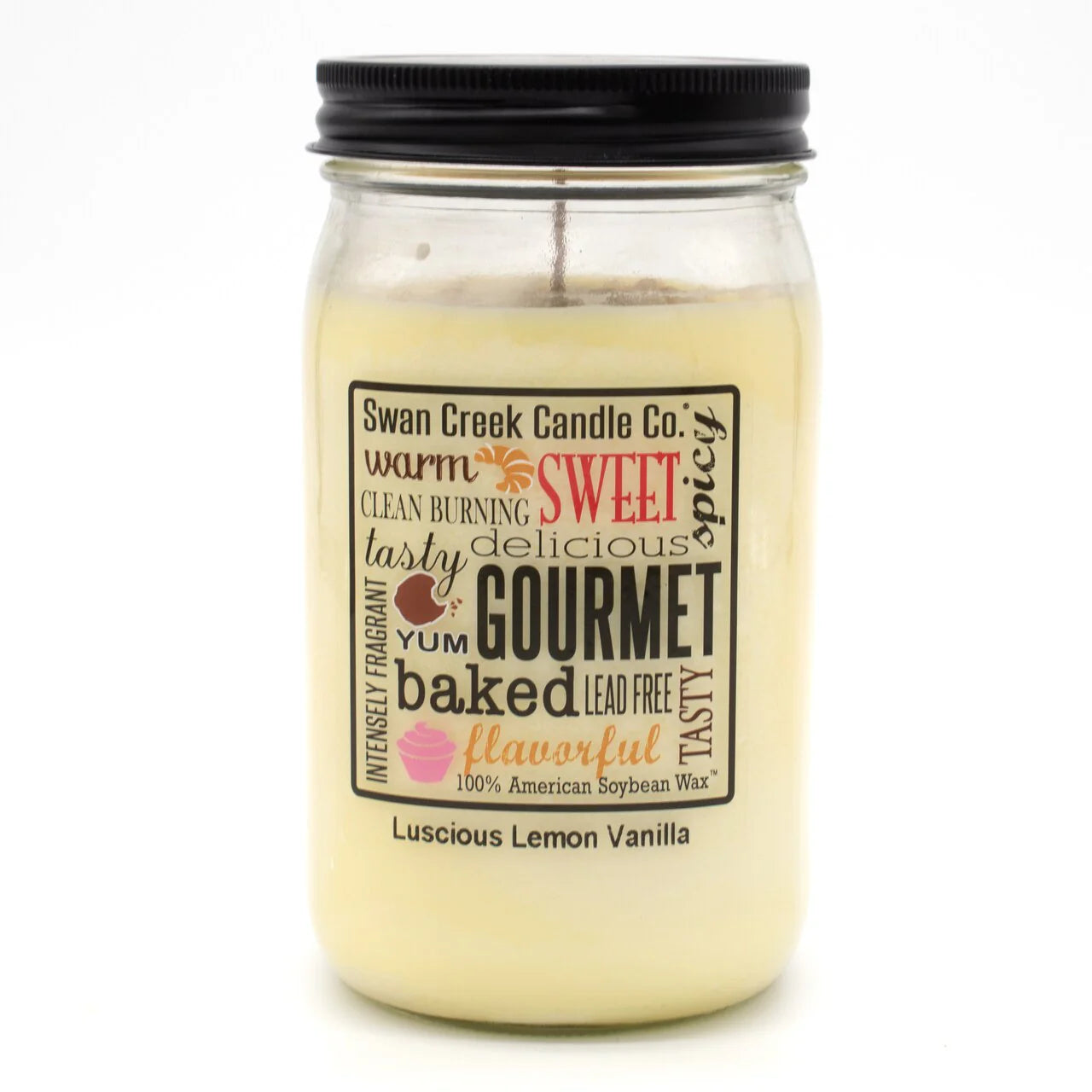 Swan Creek Pantry Jar Candle - Luscious Lemon Vanilla (Large 24oz)