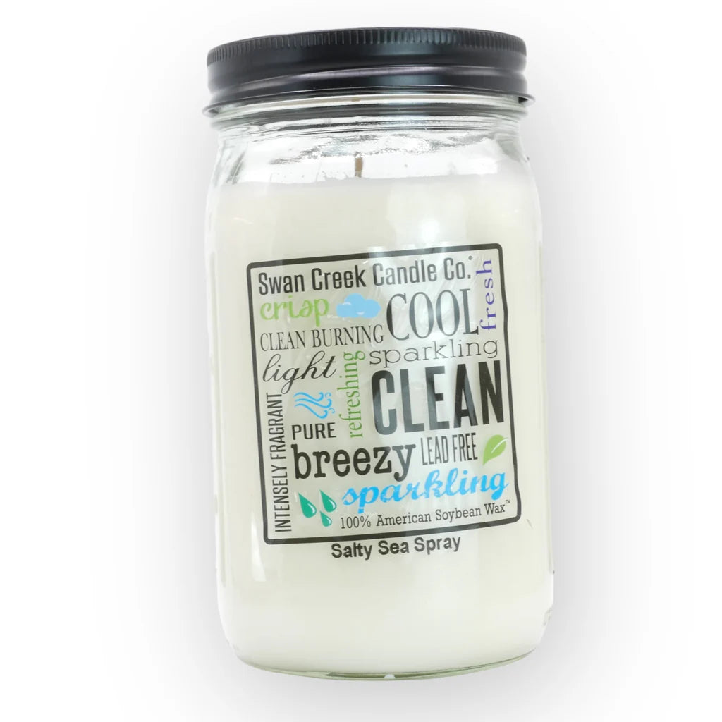 Swan Creek Pantry Jar Candle - Salty Sea Spray (Medium 12oz)