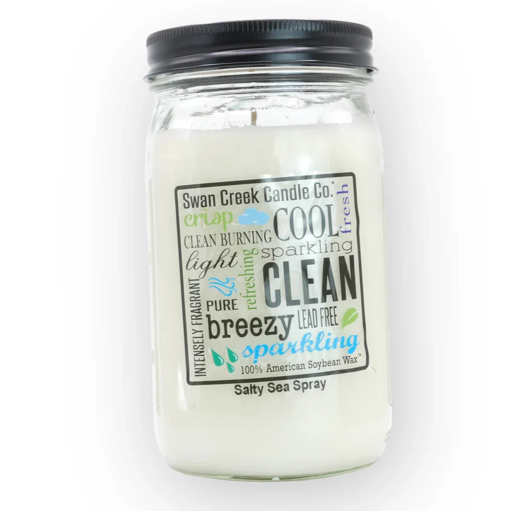 Swan Creek Pantry Jar Candle- Salty Sea Spray (Large 24oz)