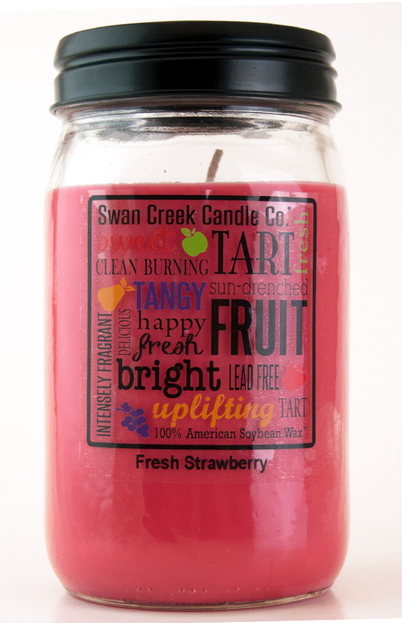 Swan Creek Pantry Jar Candle- Fresh Strawberry (Large 24oz)