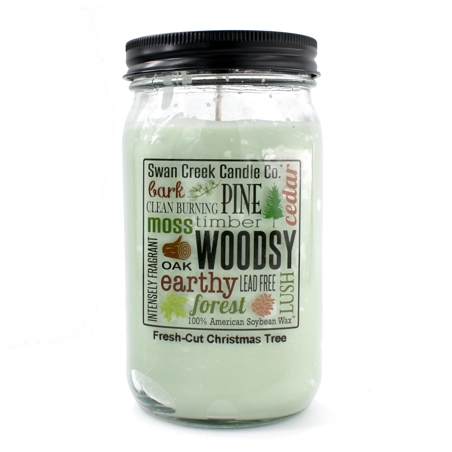 Swan Creek Pantry Jar Candle- Fresh Cut Christmas Tree (Medium 12oz)