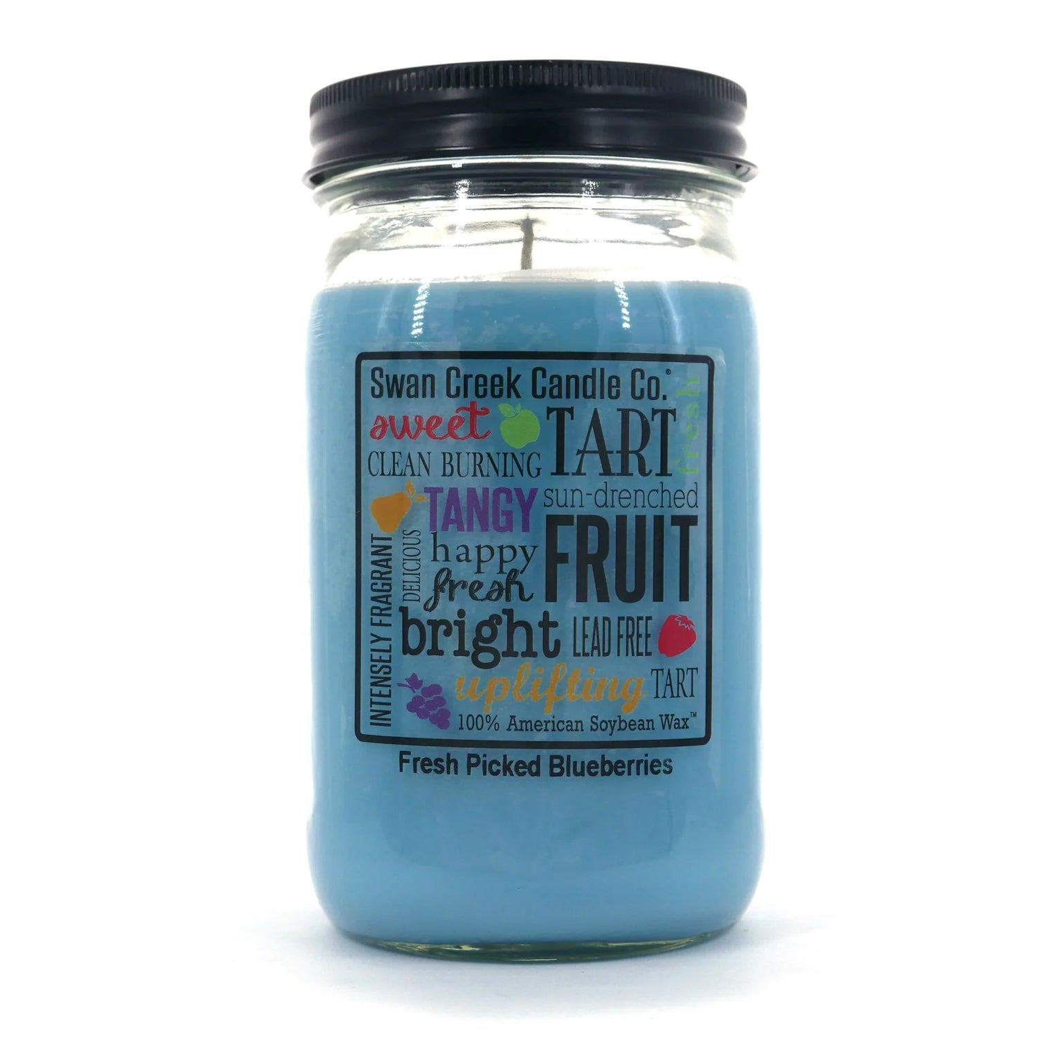 Swan Creek Pantry Jar Candle - Fresh Pickled Blueberries (Medium 12oz)