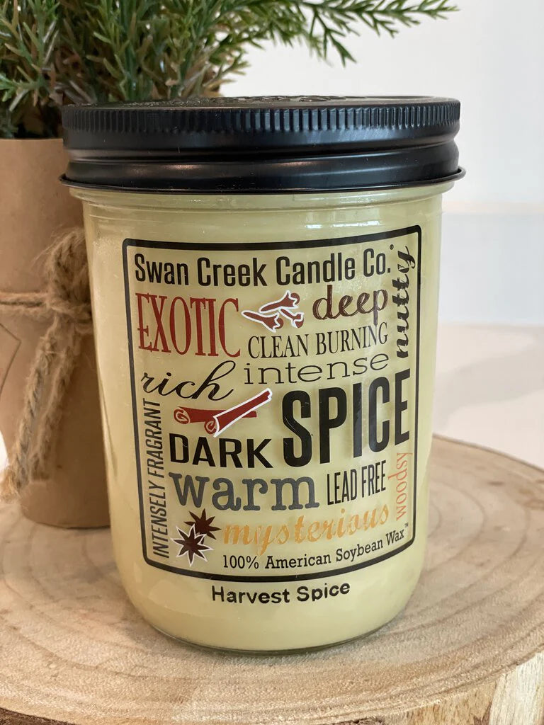 Swan Creek Pantry Jar Candle- Harvest Spice (Medium 12oz)